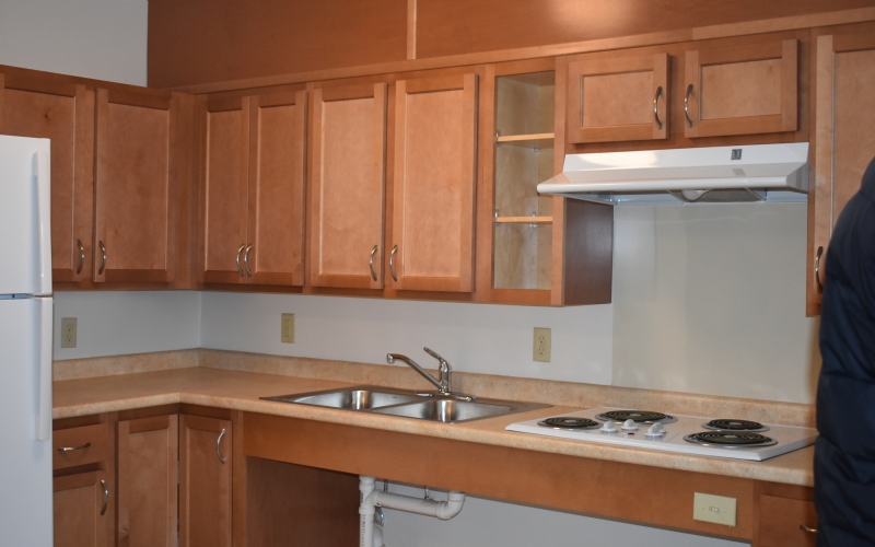 Tribune Apartments unit kitchen