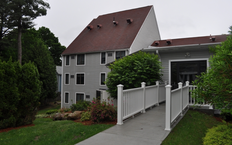 Machado House outdoor walkway