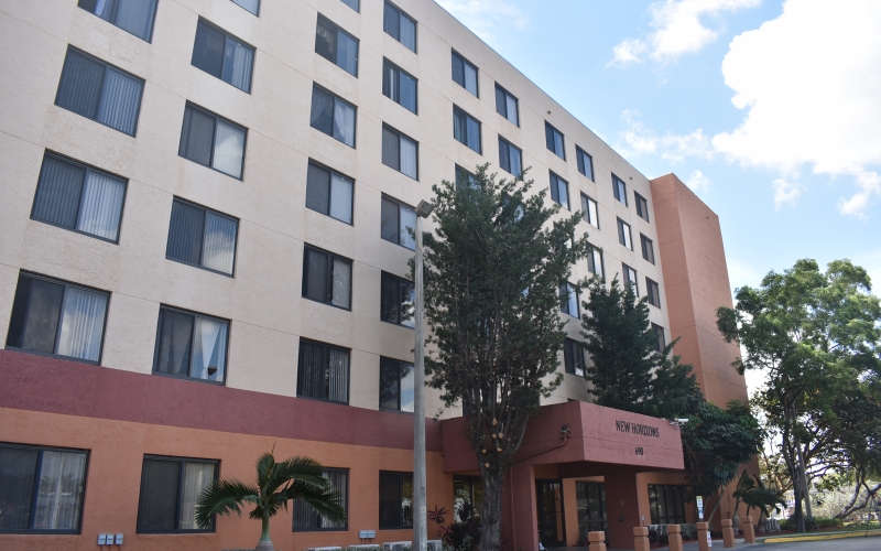 New Horizons Apartments exterior entrance