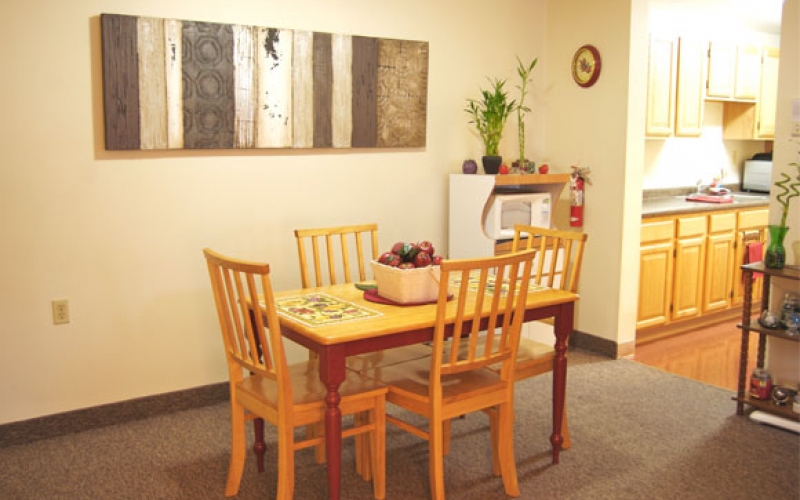 Heritage Village unit dining area