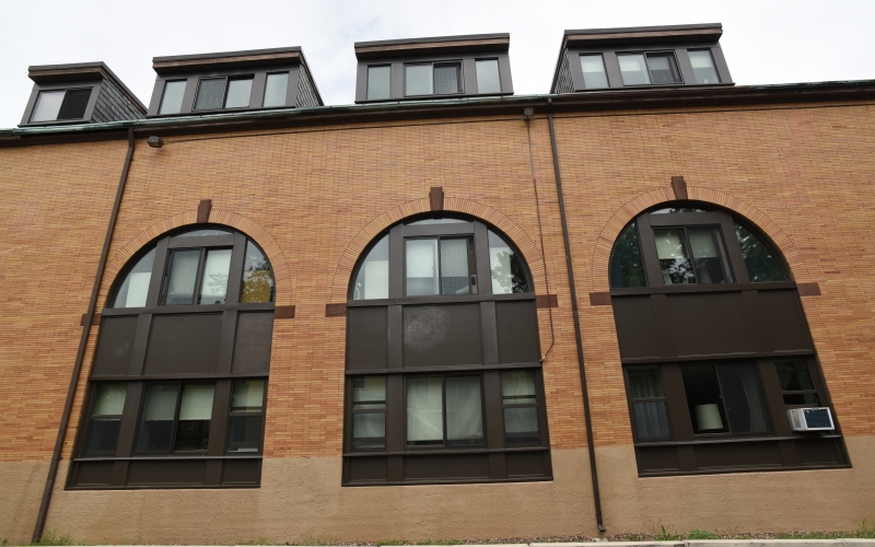 Old Middletown High School windows