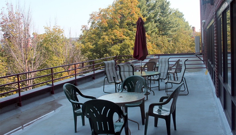 Cocheco Park outdoor seating area