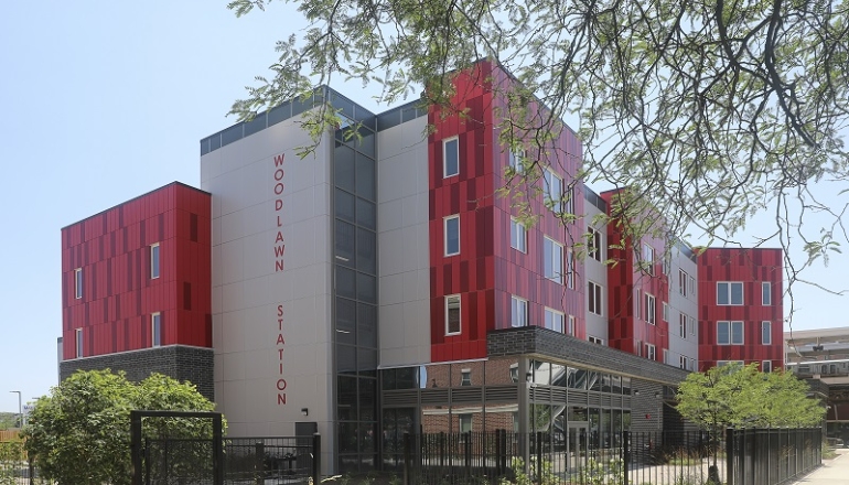 Exterior of Woodlawn Station