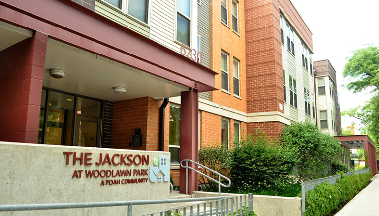 The Jackson entrance and sign 