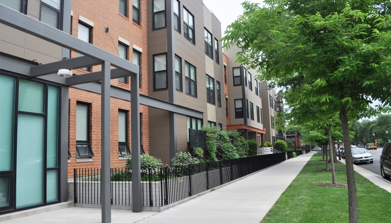 The Grant exterior and sidewalk