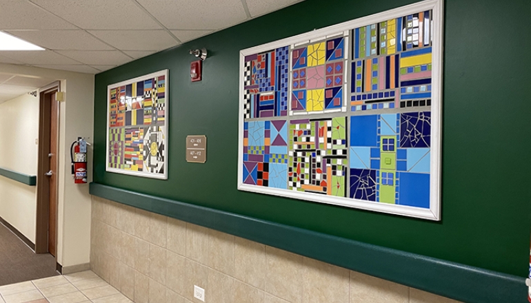 Hallway art mosaic 