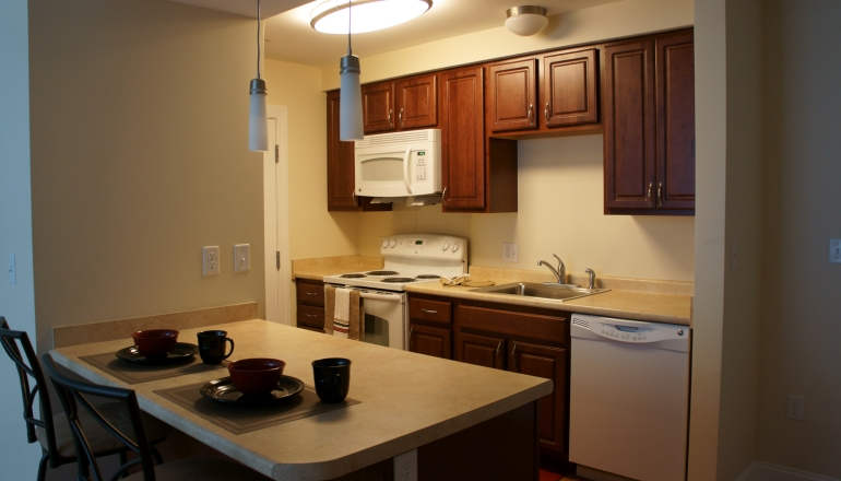 Clay Pond Cove unit kitchen and dining area