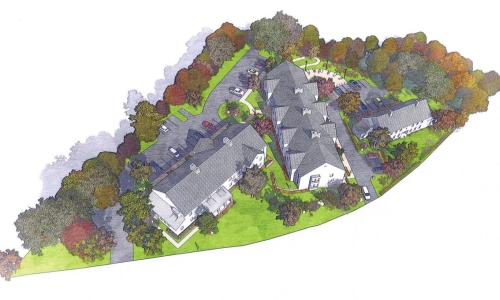 Artistic rendering of buildings