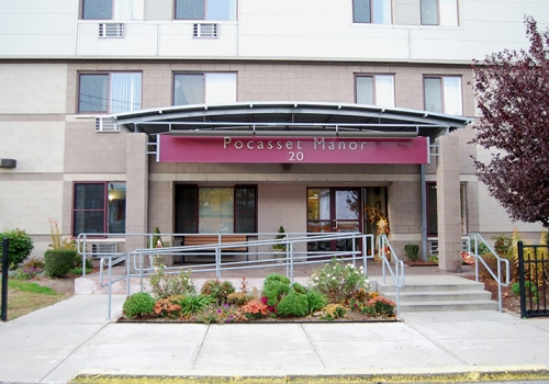 Pocasset Manor exterior entrance