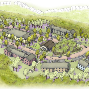 Rendering sketch of Spring Rock Village